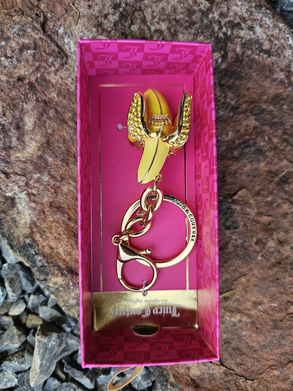 Juicy Couture Yellow Banana Charm Keychain - Picture 7 of 9